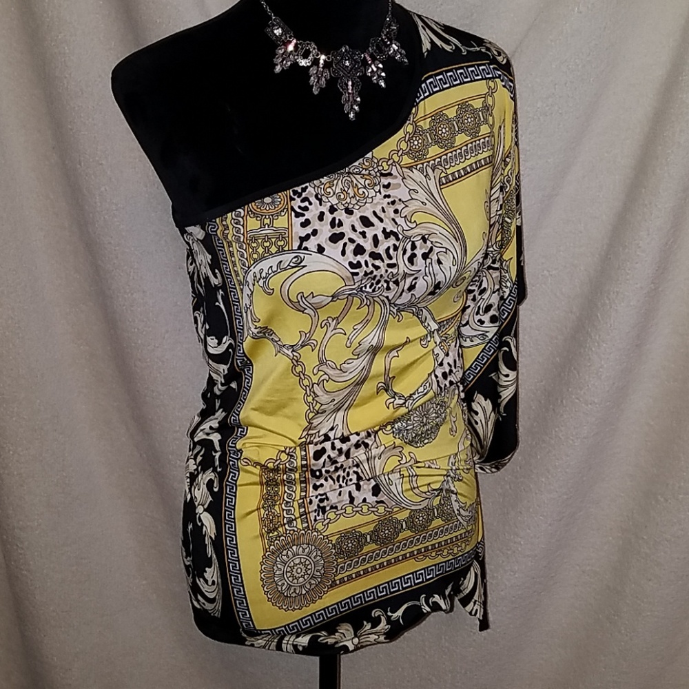 Off shoulder satin blouse